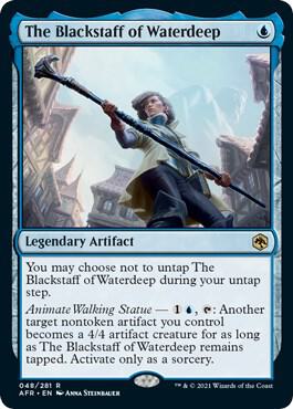 The Blackstaff of Waterdeep card from Adventures in the Forgotten Realms