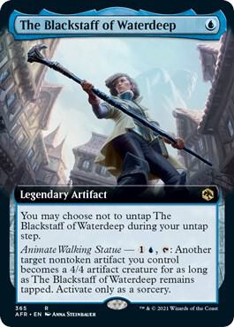 The Blackstaff of Waterdeep (Extended Art) card from Adventures in the Forgotten Realms