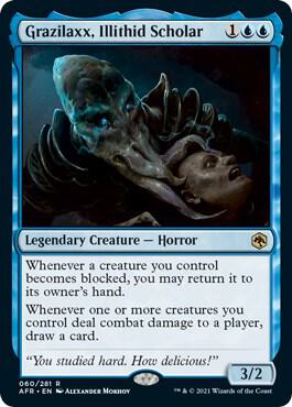 Grazilaxx, Illithid Scholar card from Adventures in the Forgotten Realms