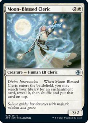 Moon-Blessed Cleric card from Adventures in the Forgotten Realms