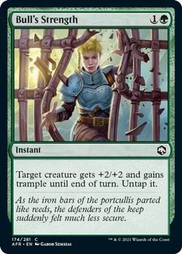 Bull's Strength card from Adventures in the Forgotten Realms