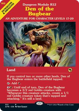 Den of the Bugbear (Dungeon Module) card from Adventures in the Forgotten Realms