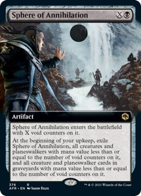 Sphere of Annihilation (Extended Art) card from Adventures in the Forgotten Realms