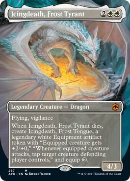 Icingdeath, Frost Tyrant (Borderless) card from Adventures in the Forgotten Realms