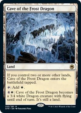 Cave of the Frost Dragon card from Adventures in the Forgotten Realms