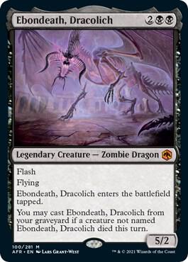 Ebondeath, Dracolich card from Adventures in the Forgotten Realms