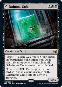 Gelatinous Cube card from Adventures in the Forgotten Realms