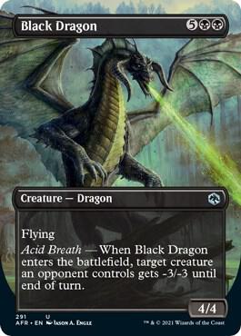 Black Dragon (Borderless) card from Adventures in the Forgotten Realms
