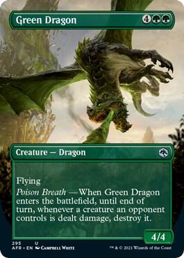 Green Dragon (Borderless) card from Adventures in the Forgotten Realms