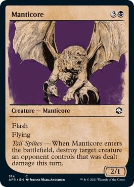Manticore (Showcase) card from Adventures in the Forgotten Realms