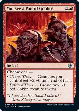 You See a Pair of Goblins card from Adventures in the Forgotten Realms
