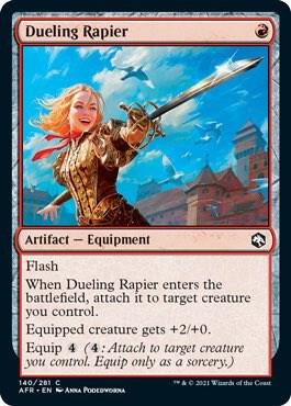 Dueling Rapier card from Adventures in the Forgotten Realms