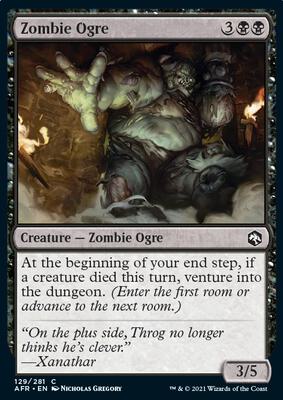 Zombie Ogre card from Adventures in the Forgotten Realms
