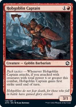 Hobgoblin Captain card from Adventures in the Forgotten Realms
