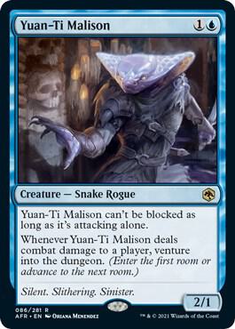 Yuan-Ti Malison card from Adventures in the Forgotten Realms