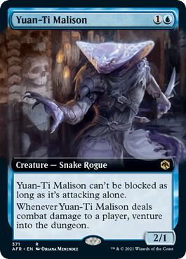 Yuan-Ti Malison (Extended Art) card from Adventures in the Forgotten Realms