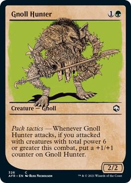 Gnoll Hunter (Showcase) card from Adventures in the Forgotten Realms