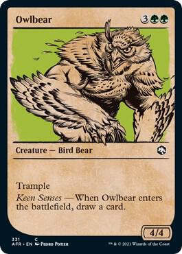 Owlbear (Showcase) card from Adventures in the Forgotten Realms
