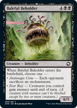 Baleful Beholder card from Adventures in the Forgotten Realms
