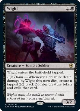 Wight card from Adventures in the Forgotten Realms