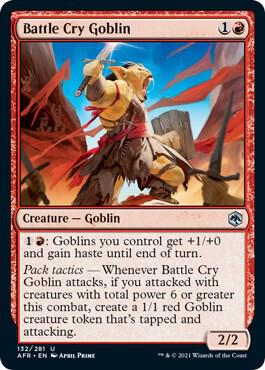 Battle Cry Goblin card from Adventures in the Forgotten Realms