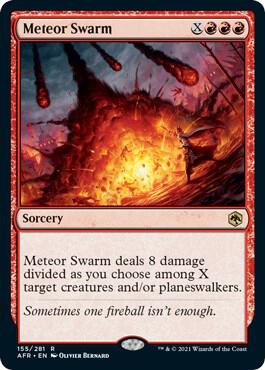Meteor Swarm card from Adventures in the Forgotten Realms