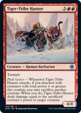 Tiger-Tribe Hunter card from Adventures in the Forgotten Realms