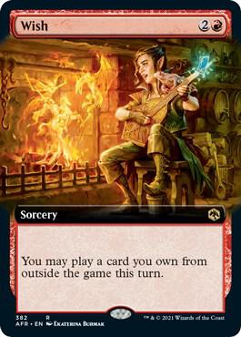 Wish (Extended Art) card from Adventures in the Forgotten Realms