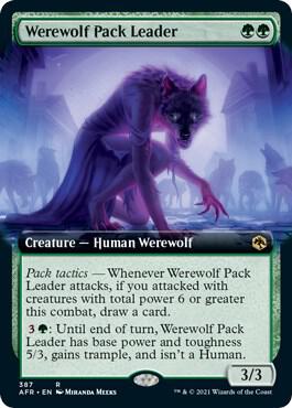 Werewolf Pack Leader (Extended Art) card from Adventures in the Forgotten Realms