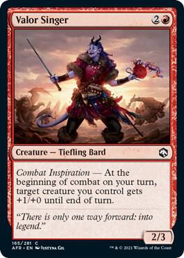 Valor Singer card from Adventures in the Forgotten Realms