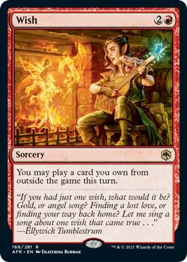 Wish card from Adventures in the Forgotten Realms