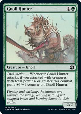 Gnoll Hunter card from Adventures in the Forgotten Realms