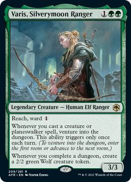 Varis, Silverymoon Ranger card from Adventures in the Forgotten Realms