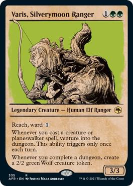 Varis, Silverymoon Ranger (Showcase) card from Adventures in the Forgotten Realms