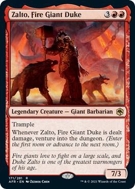Zalto, Fire Giant Duke card from Adventures in the Forgotten Realms