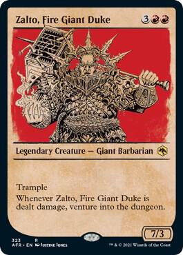 Zalto, Fire Giant Duke (Showcase) card from Adventures in the Forgotten Realms