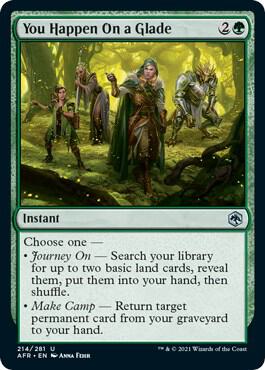 You Happen On a Glade card from Adventures in the Forgotten Realms
