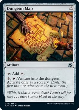 Dungeon Map card from Adventures in the Forgotten Realms