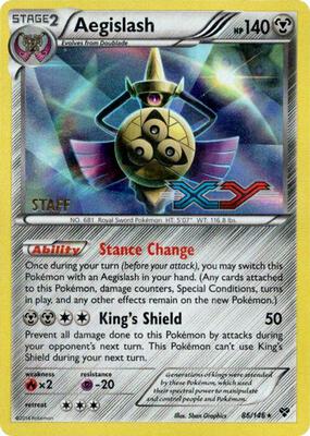 Aegislash - 86/146 (Prerelease) [Staff] card from XY Promos