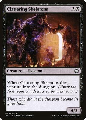 Clattering Skeletons card from Adventures in the Forgotten Realms