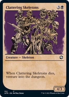 Clattering Skeletons (Showcase) card from Adventures in the Forgotten Realms