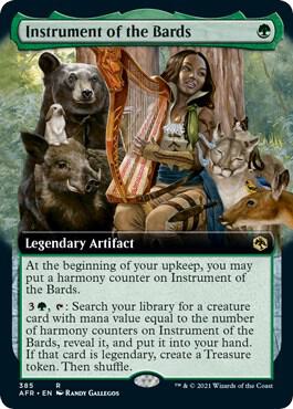 Instrument of the Bards (Extended Art) card from Adventures in the Forgotten Realms