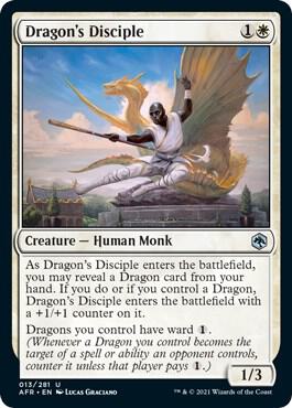 Dragon's Disciple card from Adventures in the Forgotten Realms