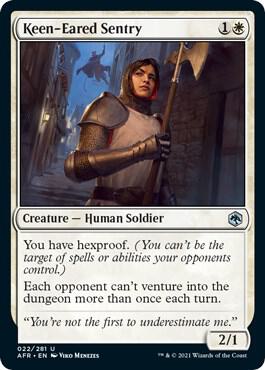 Keen-Eared Sentry card from Adventures in the Forgotten Realms