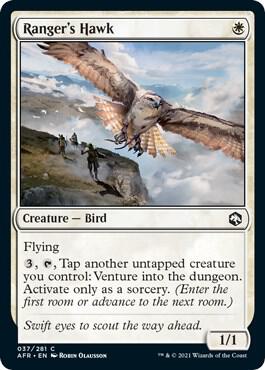 Ranger's Hawk card from Adventures in the Forgotten Realms