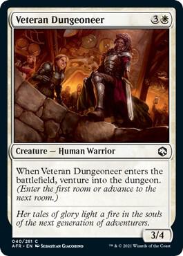 Veteran Dungeoneer card from Adventures in the Forgotten Realms