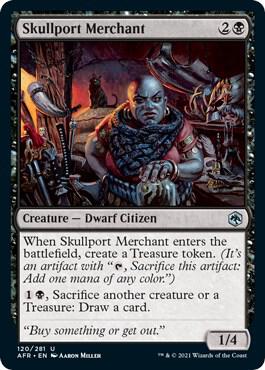 Skullport Merchant card from Adventures in the Forgotten Realms