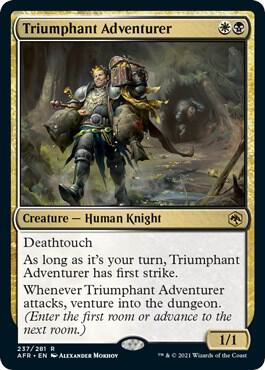 Triumphant Adventurer card from Adventures in the Forgotten Realms