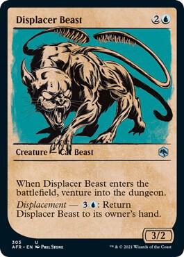Displacer Beast (Showcase) card from Adventures in the Forgotten Realms