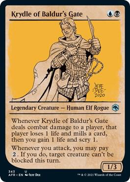 Krydle of Baldur's Gate (Showcase) card from Adventures in the Forgotten Realms
